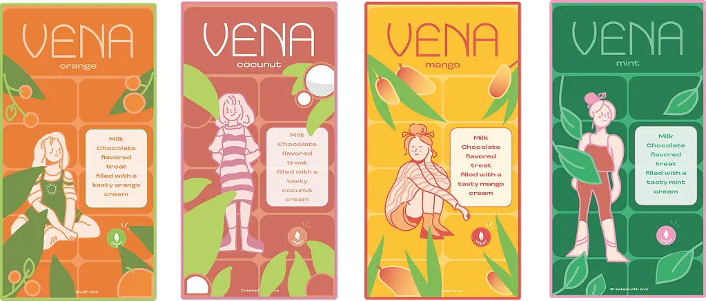 Vena Packaging Wrapper Designs
